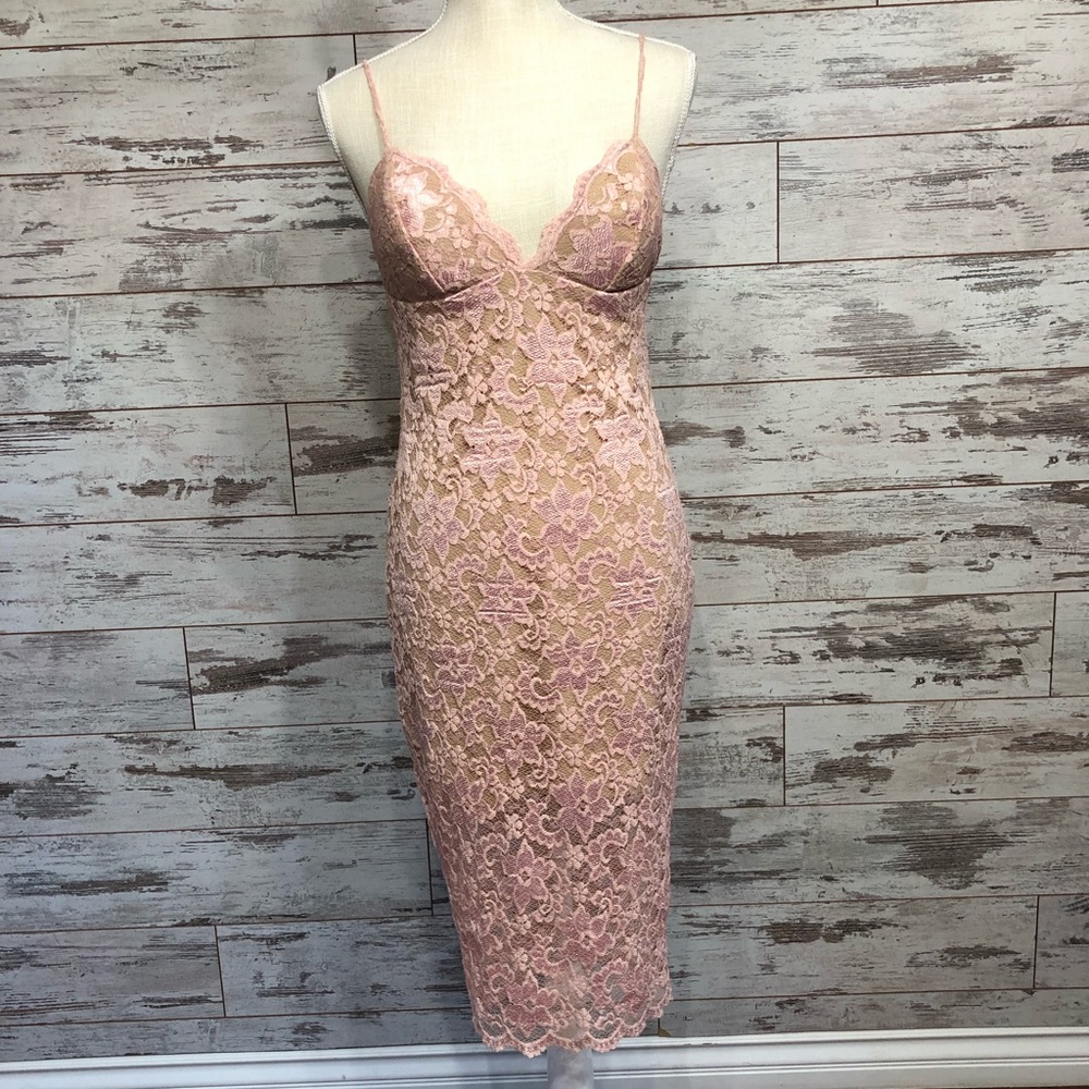 Sexy and fun Rose pale cocktail dress.